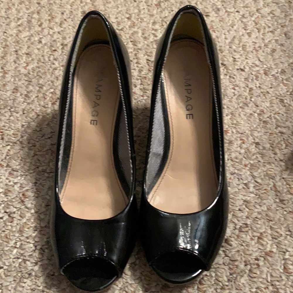 Rampage Black Wedges